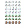 400 Наклейки мишки (круглые) 35 мм (А4)