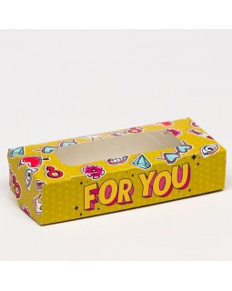 Коробка складная "For You", 17 х 7 х 4 см  7343485