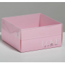 Коробка под бенто-торт с PVC крышкой «Love», 12 х 6 х 11,5 см 5080461