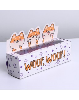 Коробочка для макарун «WOOF», 18 х 5,5 х 5,5 см 7166744