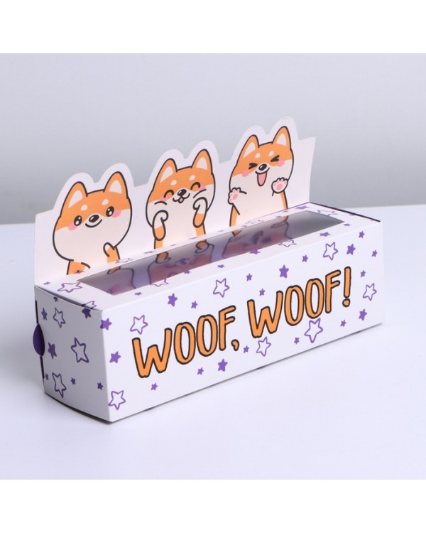 Коробочка для макарун «WOOF», 18 х 5,5 х 5,5 см 7166744