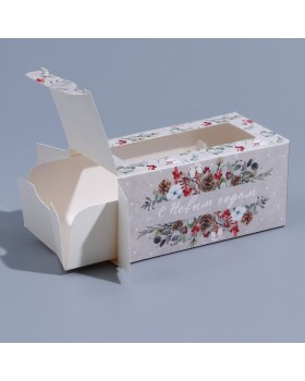 Коробочка для макарун «Праздничная акварель» 12 х 5,5 х 5,5 см-foto2