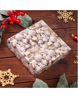Коробка для печенья "Новогодние игрушки", 12 х 12 х 3-foto2