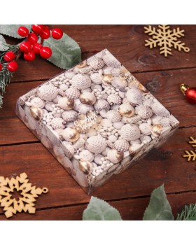Коробка для печенья "Новогодние игрушки", 12 х 12 х 3-foto2