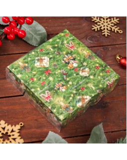 Коробка для печенья "Елочные украшения", 12 х 12 х 3 см-foto2