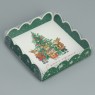 Коробка для кондитерских изделий с PVC крышкой «Зайчики», 13 × 13 × 3 см