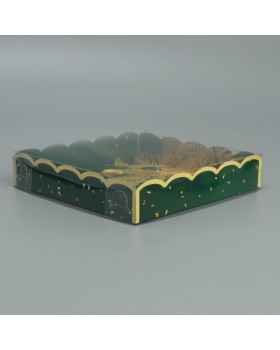 Коробка для кондитерских изделий с PVC крышкой «Волшебного нового года», 15 × 15 × 3 см-foto2