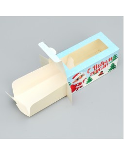 Коробочка для макарун «С Новым годом» 12 х 5.5 х 5.5 см-foto2