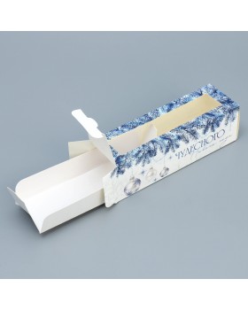 Коробочка для макарун «Чудесного нового года» 18 х 5.5 х 5.5 см-foto2