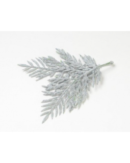 Ветка - лист водоросли мерцающий для венка серебро 172.52