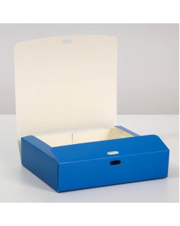Коробка складная «Синяя», 20 х 18 х 5 см-foto2