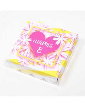 Коробочка для печенья, "К женскому дню", 12 х 12 х 3 см-foto2