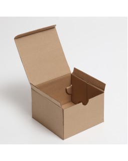 Коробка самосборная, бурая, 15 х 15 х 10 см-foto2
