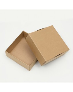 Коробка самосборная, крафт, бурая, 16 х 16 х 6 см-foto2