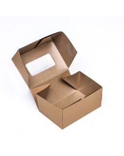 Коробка складная, с окном, крафт, 15 х 10 х 7 см-foto2