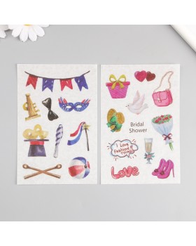 Наклейка бумага "Праздничные атрибуты" набор 6 листов 18,6х10 см-foto3