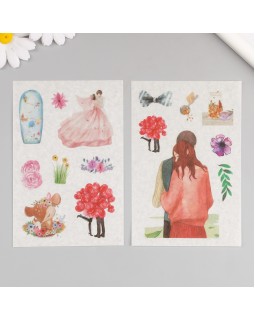 Наклейка бумага "Романтика для двоих" набор 6 листов 18,6х10 см-foto3