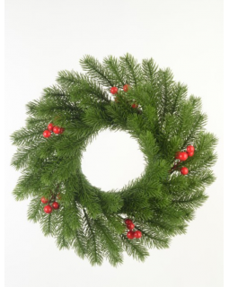 Новогодний венок малый с ягодой зеленый 173.5-foto2